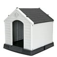 thumbnail image 4 of ZENSTYLE 32" Large Dog House Insulated Waterproof Pet Kennel Shelter Indoor Outdoor, Gray, 4 of 9