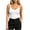 White Tank Tops, variant on Women's U Neck Ribbed Spaghetti Strap Tank Top with Built in Bra, Slim Fit Basic Crop Cami, Stretchy Soft Layering Vest for Everyday Outfits