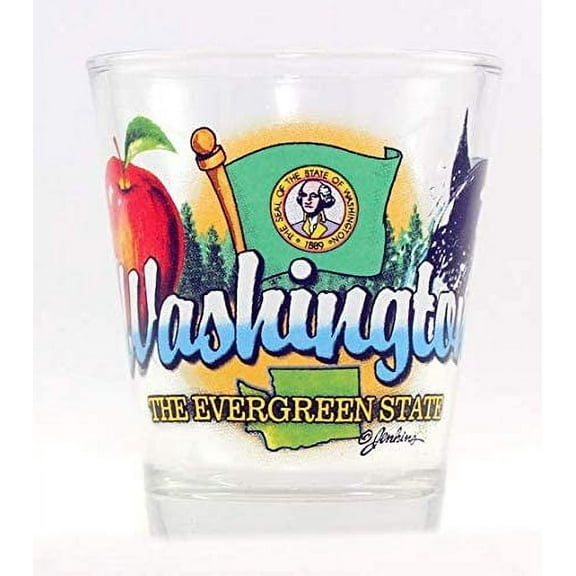 Washington Evergreen State Elements Shot Glass