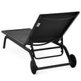thumbnail image 6 of Gymax Patio Chaise Lounge Sling Armless back Adjustable Outdoor Black, 6 of 10