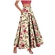 thumbnail image 3 of TaTaai Women's High Waist Boho Pattern Maxi Skirt Elastic A-Line Long Skirt Ruffle Hem with Side Pockets for Daily Casual and Travel Gift, 3 of 9