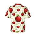 thumbnail image 3 of Balery Fruit Apples Print Men's Hawaiian Shirts Short Sleeve Beach Shirt Relaxed Fit Vacation Button Down Shirts-3X-Large, 3 of 9