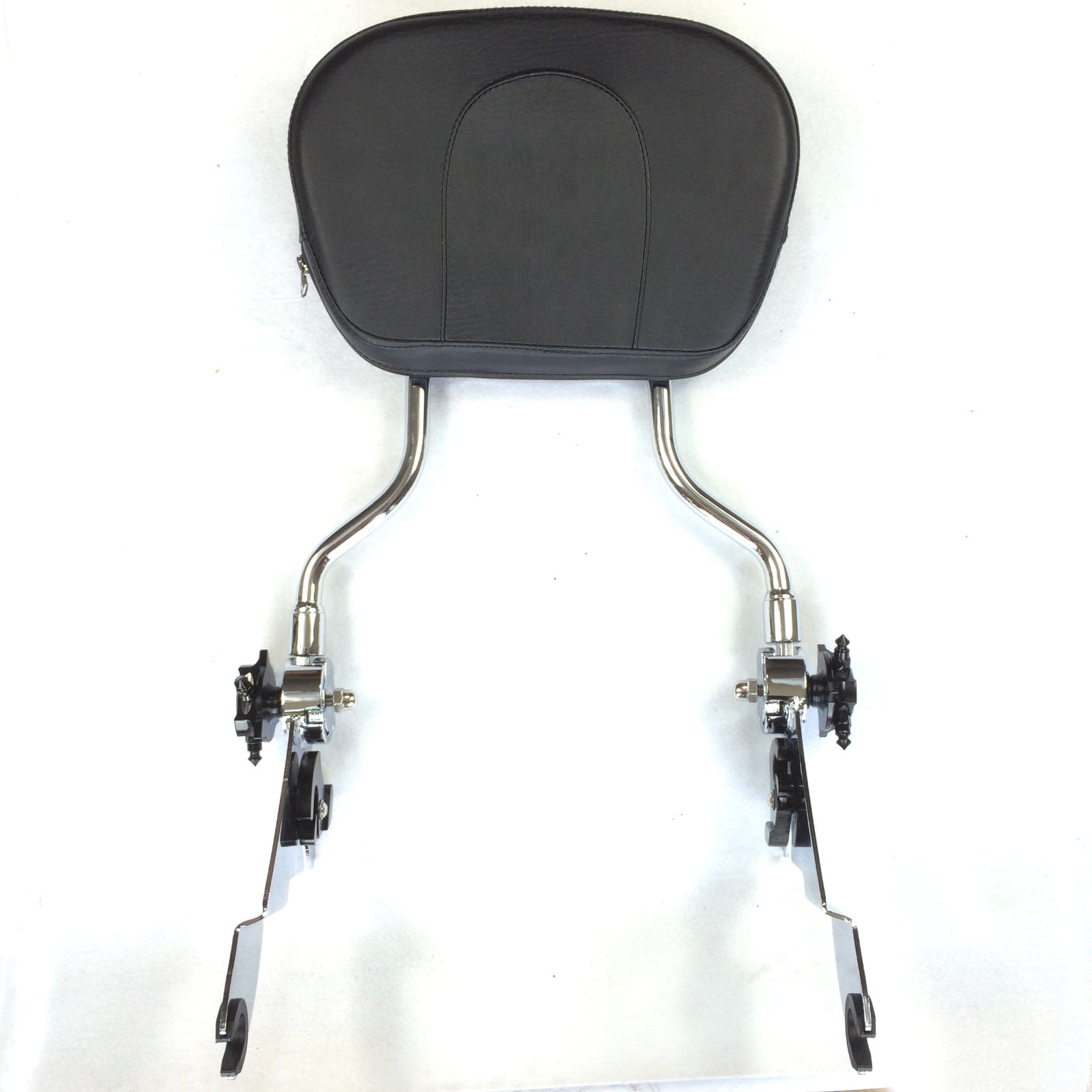 HTT Motorcycle Black Adjustable Detachable Backrest Sissy Bar with pad