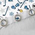 thumbnail image 4 of Homewish Hockey Sport Blackout Curtains Set of 2 (52x84 Each),Boys Ball Game Window Curtains,Blue White Curtains and Drapes For Teens,Super Cozy Room Decor, 4 of 6