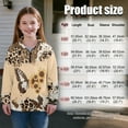 thumbnail image 7 of COEQINE Girls Polyester Sweatshirt, Quarter Zip Pullover Long Sleeve Loose Fit T-Shirts, Printed Casual Wear Tees for Kids and Youth 5-6 Years, Butterfly Sunflower Cow Leopard Print, 7 of 7