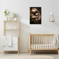 thumbnail image 3 of ZHONGYUTONG Sloth Wall Art Sloth Mother and Baby Picture Prints Jungle Animal Painting for Kids Room Nursery Decor Framed (16.00" x 24.00"), 3 of 6