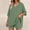 Green, variant on Women's Pajamas Sets Relaxed Fit V-Neck Side Slit Short Sleeves Tops Comfortable Stretch Shorts Sets Daily 2 Piece Soft Loungewear Sets