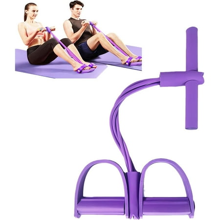 21 Fitness Resistance Bands-4 Tube Pedal Ankle Puller - 2023 New Sit up Leg Stretch Rope Exercise Bands with Handles, Stretching Workout Fitness Bands for Arm Weights Exercise Equipment