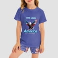 thumbnail image 2 of Girls Summer Outfits 2Pcs Kids Clothes Girls Tie Knot Front Tops T-Shirts and Casual Short Sets 5-12Y Girls Summer Set 2-12 Years,6-7 Years, 2 of 7