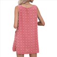 thumbnail image 3 of Vestido Informal de Verano para Mujer, con Lunares, Cuello en V, Sin Mangas y Bolsillos, Color Rosa, Talla M, 3 of 8