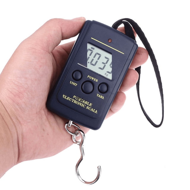 Báscula electrónica portátil para equipaje de 40 kg con gancho para colgar Báscula portátil para pesca