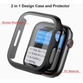 thumbnail image 2 of 5 Pack Case Compatible for Apple Watch Series 8 & Series 7 45mm with Tempered Glass Screen Protector, PC Hard Ultra-Thin Scratch Resistant Bumper Protective Cover for iWatch 45mm Accessories, 2 of 5