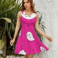 thumbnail image 7 of Cute Ghosts Halloween Themed Pink Pattern Dress Summer Street Style Dresses Female Sleeveless Printed Sundress, 7 of 7