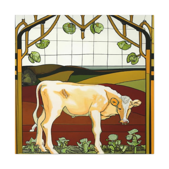 Calf Among Flowers - Canvas
