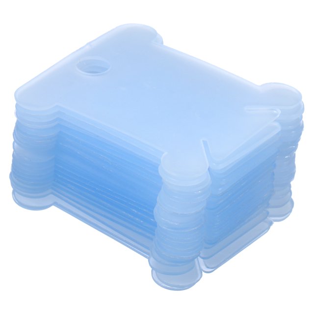 Unique Bargains Plastic Floss Bobbin Sewing Thread Card Board, Blue 200 Pack