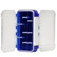 thumbnail image 1 of Caja de almacenamiento de anzuelos de cebo con caja de aparejos de doble cara: Azul, 1 of 5