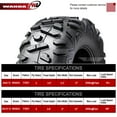 thumbnail image 3 of WANDA 24x8-12 & 24x10-12 UTV ATV Tires 6-Ply Full Set Bighorn Style Solid Tread, 3 of 6