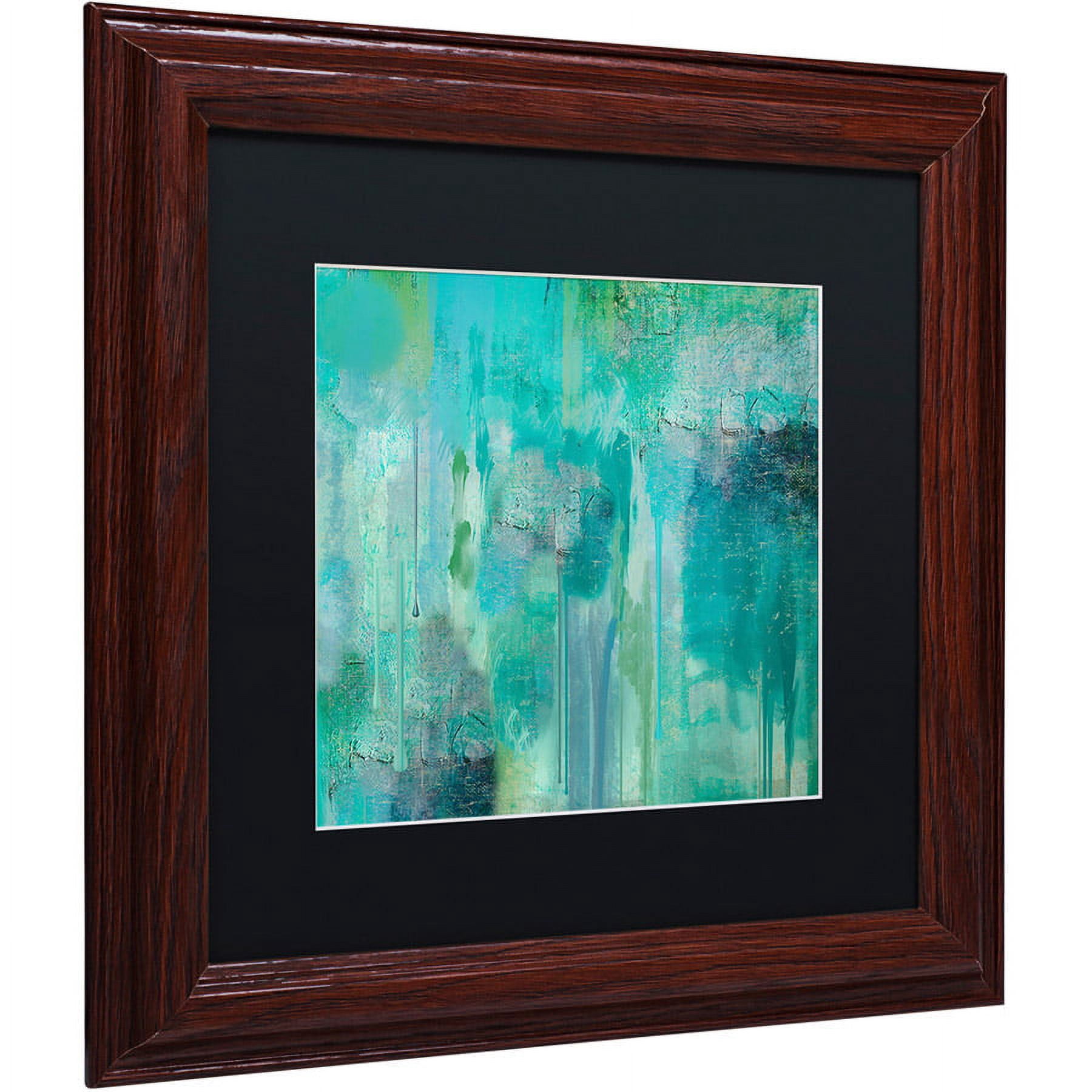 Color Bakery 'Aqua Circumstance II' Black Matted Framed Art
