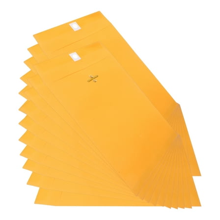 LEXSOMEO 100pcs Clasp Envelopes Letter Size Envelopes Document Envelope For Storing Or Mailing Clasp And Gummed Closure Envelopes