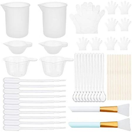 

88 Pcs Epoxy Resin Tools Including Silicone Measuring Cups Mixing Cups Dish Epoxy Brush Transfer Pipettes