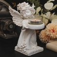 thumbnail image 2 of pitrice Resin Angel Candle Holder Angle Props Candle Holders Photo Props Statue for Christmas Grief Decor Left, 2 of 9