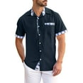 thumbnail image 3 of Mens Shirts Solid Color Pocket Button Up Shirt Short Sleeved Casual Shirt Summer Beach Shirt Shirt With Pockets Short Sleeved Collar Top Shirts for Men, 3 of 7