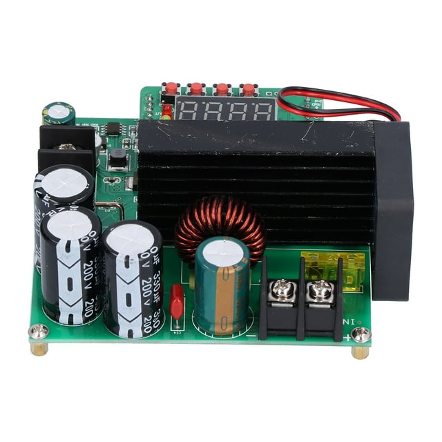 Boost Step Up Module, Convertisseur de Tension Borad 8-60V Entrée 10-120V Sortie BST-900W Court-Circuit avec Ventilateur de Refroidissement pour les Systèmes d'Alimentation