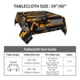 thumbnail image 7 of Wukai Yellow Excavator Waterproof Tablecloth for Kitchen Dining, Fits Square Tables for 2-4 Seats -54"x54", 7 of 7