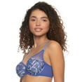 thumbnail image 2 of Paramour by Felina | Lotus Embroidered Unlined Bra | Ultra-Light (Dazzling Blue Ombre, 42D), 2 of 3