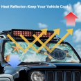 thumbnail image 4 of Uorisanigo Windshield Sunshade Sun Shade Car Sun Visor Mat Heat Shield for Jeep Wrangler JL JLU 2018-2024 Rubicon Sahara 2 Door & 4 Door & Gladiator JT, 1pc (Beach Turtle Starfish), 4 of 7