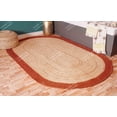 thumbnail image 3 of Chouhan Rugs Natural Jute Orange Bordered Rug Bohemian Rug Decor Rug Handwoven Rug Custom Rug Decorative Rug, 3 of 6