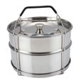 thumbnail image 2 of bedienty 2 Tier Stackable Steamer Insert Pots Stainless Electric, 2 of 6