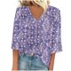 thumbnail image 2 of Fiudx Ofertas Flash Artículos En Oferta Blusa de Manga Larga de Verano con Cuello En V para Mujer, Sexy, Casual, con Estampado Regular, 2 of 5