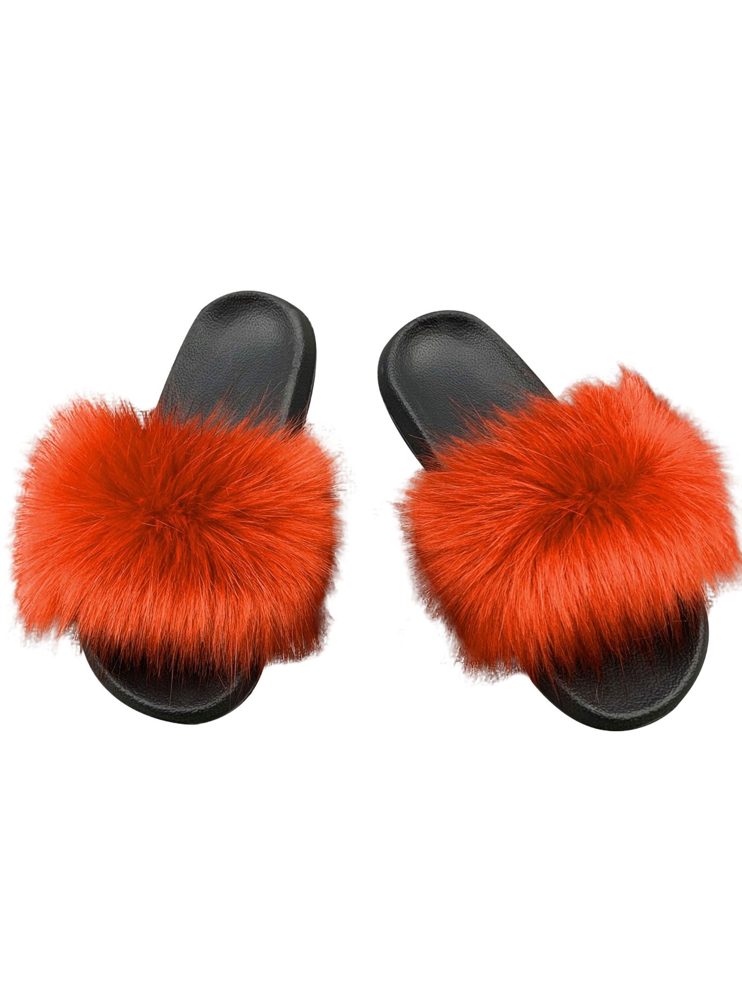 orange fluffy slides