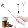 thumbnail image 2 of Electric Milk frother with Double Whisks, USB Rechargeable Electric Foam Maker, 2 in 1 Hand-held Battery Operated Milk Foamer for Coffee, Latte, Cappuccino, Egg Whipping(Black), 2 of 11