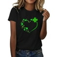 thumbnail image 2 of Women's St Patrick's Day T-Shirt Short Sleeve Casual Summer Tops Cute Tees for Saint Patricks Day Crewneck Lucky Irish Shamrock Graphic Tees Tops Green Clover Irish Gift Top St Paddy's Day Tops, 2 of 4
