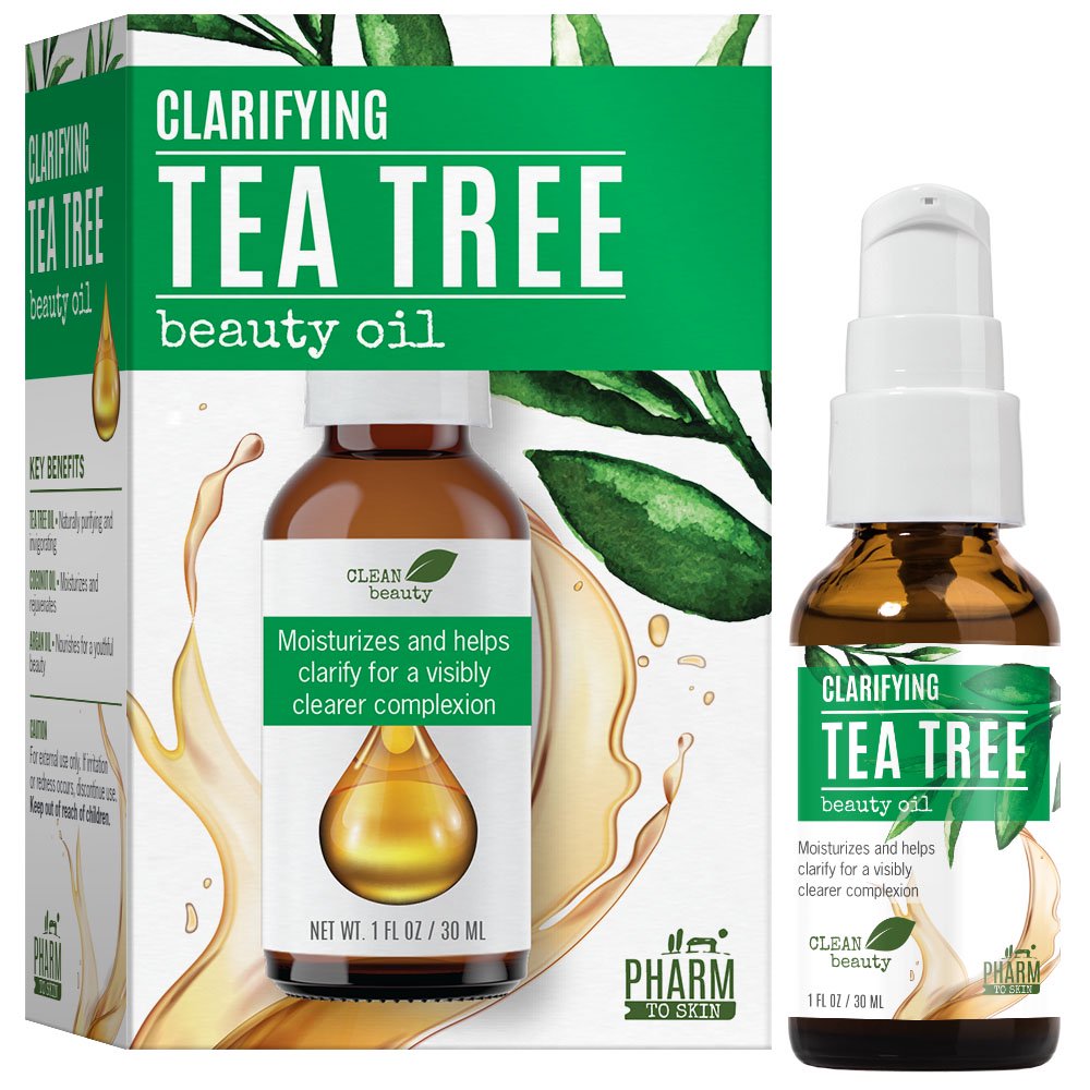 Pharm to Skin Clarifying Natural Tea Tree Beauty Oil for Face Skin