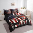 thumbnail image 3 of jejeloiu Pike Fish 7 Pieces Bedding Comforter Set,Jungle Animal Deer Full Bedding Set,Fishing And Hunting Fitted Sheet Flat Sheet For Boys Kids,Breathable Home Decor Reversible, 3 of 8