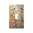 thumbnail image 2 of Switch Panel Switch Decoration 2.76x4.53x0.28 Inches Toggle Switch Switch Plate Wall Plates Living Room Kitchen Bedroom Study Switches Colorful Trees Pretty Birds, 2 of 8