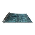 thumbnail image 2 of Ahgly Company Indoor Square Oriental Light Blue Industrial Area Rugs, 5' Square, 2 of 4