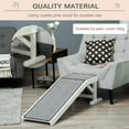 thumbnail image 4 of Dog Bed PawHut Dog Ramp for Bed, Pet Ramp for Dogs with Non-Slip Carpet and Top Platform, 49" x 16" x 14", White,Large Dog Bed, 4 of 7