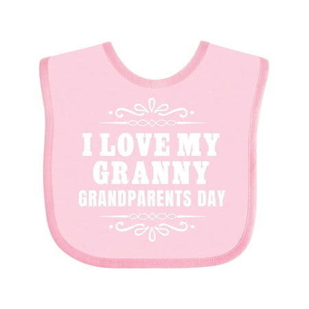

Inktastic Grandparents Day I Love My Granny Gift Baby Boy or Baby Girl Bib