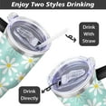 thumbnail image 5 of Daisy Teal 40 OZ Tumbler Cup with Lid and Straw for Water Iced Tea Coffee Smoothie and More, 5 of 7