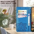 thumbnail image 4 of Designed for Samsung Galaxy A54 5G Case Wallet,Women Flip Folio Cover with Butterfly Emboss PU Leather Stand Credit Card Holders Slots Wrist Strap Protective Phone Case for Samsung A54 5G (Blue), 4 of 14