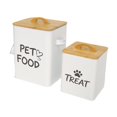 thumbnail image 1 of 2 recipientes para almacenar comida para gatos, tarros para golosinas de perros, regalo, prácticos recipientes para comida de mascotas, tarro para Blanco, 1 of 9