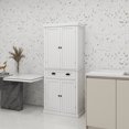 thumbnail image 5 of Spaco 71" Kitchen Pantry Storage Cabinet with 4 Doors, Drawer, 2 Adjustable Shelves, Freestanding Cupboard for Dining Room Living Room, Laundry-White, 5 of 9