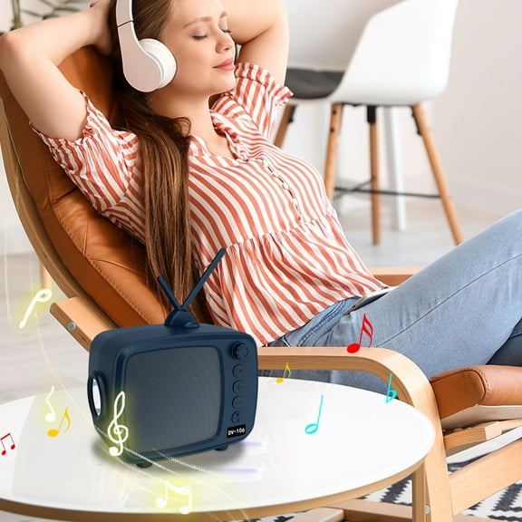 xjwjuw Mini Bluetooth Wireless Speaker with Solar Charging, Flashlight, TF Card, Portable Outdoor Music Speaker for Camping, Hiking, Desk Decoration, Gifts, Emergency, Parties, Hiking, Beach