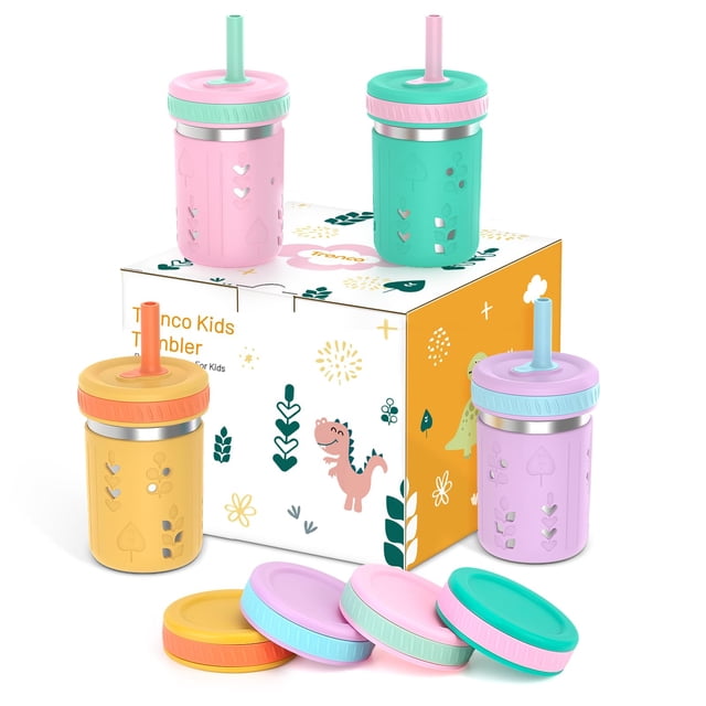 Vasos para niños pequeños Sippy Tronco de acero inoxidable de 300 ml con fundas
