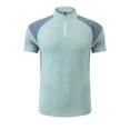 thumbnail image 3 of asjyhkr Mens T Shirts Mock Neck 1/4 Zip Athletic Workout Running Bike Basic Tshirts Summer Gym Tops, 3 of 4
