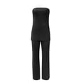 thumbnail image 5 of Women's 2-Piece Off Shoulder Set - Tube Top & Wide Leg Pants - Polyester - S-L - Summer Outfit, 5 of 6